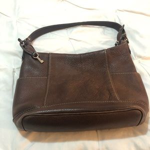 Brown leather Fossil brand bag